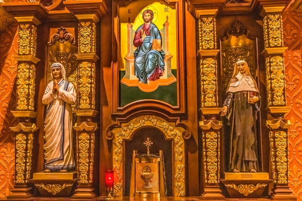 Tucson Arizona Maio 2021 Sacramentos Capela Cristo Pintura Madre Teresa — Fotografia de Stock