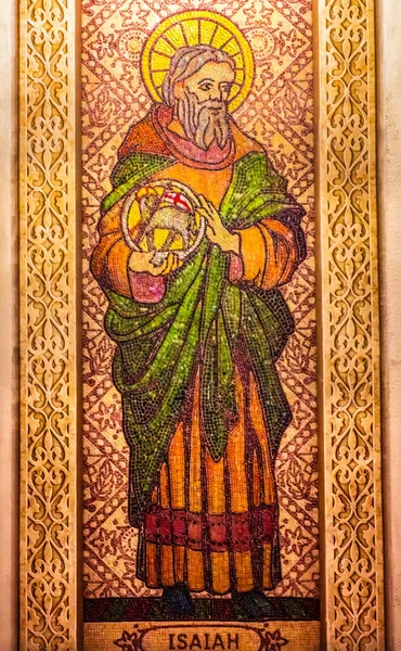 Tucson Arizona Maggio 2021 Isiah Vecchio Testamento Profeta Mosaico Cattedrale — Foto Stock