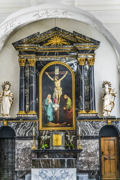Luzern Zwitserland Augustus 2022 Kleurrijke Peter Kerk Basiliek Altaar Luzern — Stockfoto