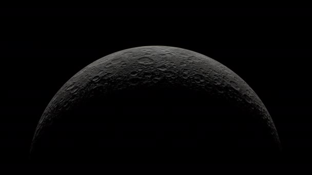 Fases lunares - Hemisferio Norte time-lapse renderizado video, rotación lunar — Vídeos de Stock