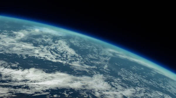 Planet realistik sinematik rotasi bumi Asia India bagian dari ruang angkasa. Matahari refleksi di laut Stok Lukisan  