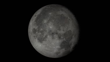 Krateri bol Ay yüzeyinde döndürme