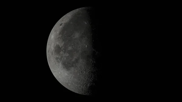 Krateri bol Ay yüzeyinde döndürme