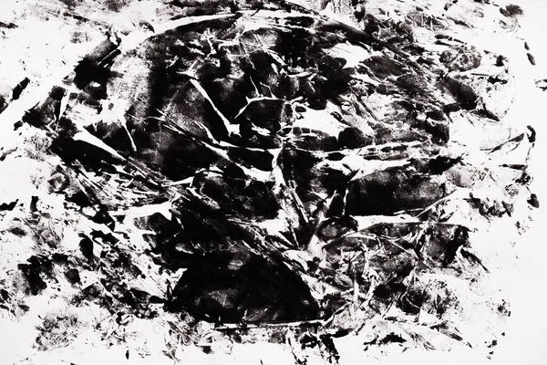 Beyaz kağıt üzerinde mermer gibi soyut siyah beyaz doku