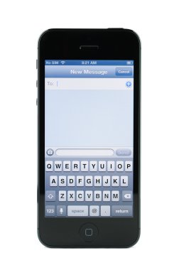 iphone 5 metin mesajlaşma ekranında