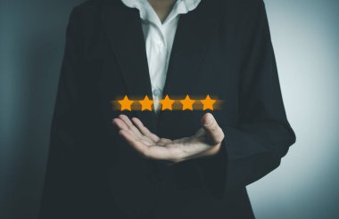 İş kadını memnuniyet oranı 5 yıldız, mükemmel kalite güvencesi, sertifika en iyi hizmet, standart şirket hizmeti garantisi. ISO sertifikası, müşteri memnuniyeti