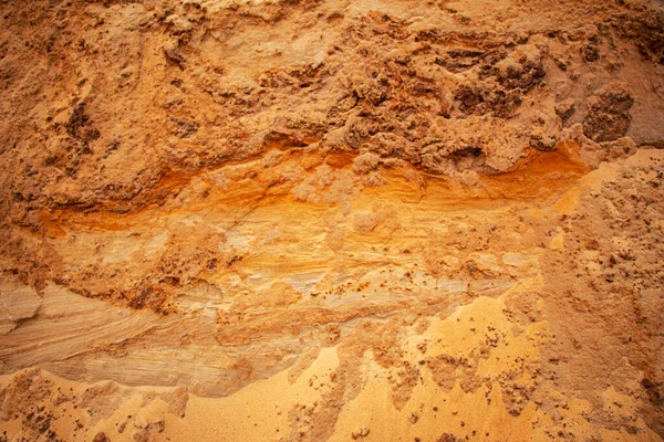 Areia Textural Com Uma Superfície Relevo Camadas Multicoloridas Diferentes Tamanho — Fotografia de Stock