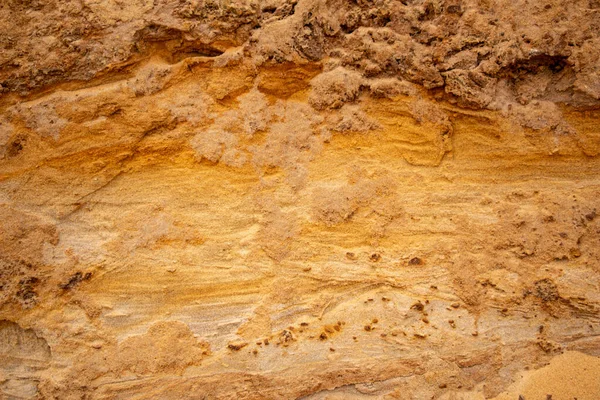 Текстурный Песок Рельефной Поверхностью Разноцветные Слои Разного Размера Гранул Карьере — стоковое фото