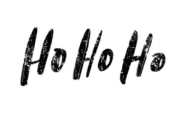 Vektör eli modern kalem hattını çizdi. Mutlu Noeller ve mutlu yıllar tebrik kartı tasarımı. Hoho komik tabir. Kış tatili fırça harfleri.