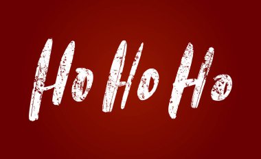 Vektör eli modern kalem hattını çizdi. Mutlu Noeller ve mutlu yıllar tebrik kartı tasarımı. Hoho komik tabir. Kış tatili fırça harfleri.