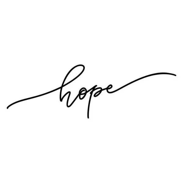 Hoffnung handgezeichneter Schriftzug. — Stockvektor