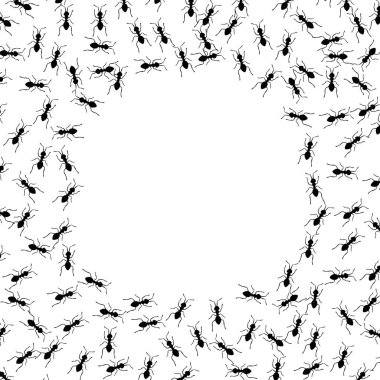 Karınca izi geçmişi. Karınca kolonisi takım çalışması konsepti. Böcek grubu izole edildi.