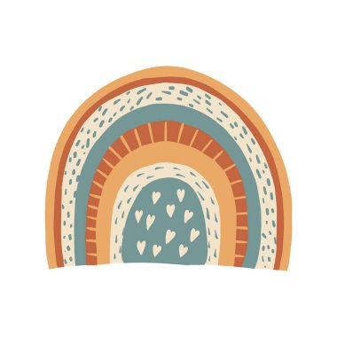 Çocuk odası dekorasyonu için Boho Hand Şirin Gökkuşağı. Bebek Odası İskandinav Dekor Elemanı. Doğum günü partisi için mükemmel bir hediye.