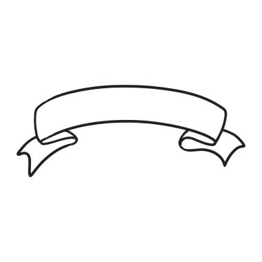 Elle çizilmiş Vektör Kaydırma Sancağı. Metin için Retro Teyp çerçevesi çiz. Boş tasarım ögesi kaydırılıyor. Vektör illüstrasyonu