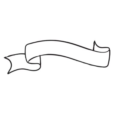 Elle çizilmiş Vektör Kaydırma Sancağı. Metin için Retro Teyp çerçevesi çiz. Boş tasarım ögesi kaydırılıyor. Vektör illüstrasyonu