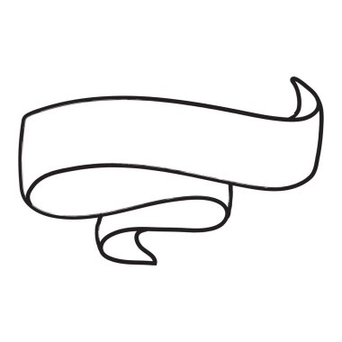 Elle çizilmiş Vektör Kaydırma Sancağı. Metin için Retro Teyp çerçevesi çiz. Boş tasarım ögesi kaydırılıyor. Vektör illüstrasyonu