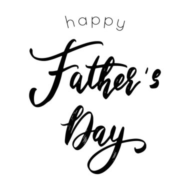 Babalar Günü El Yazması Mektubun kutlu olsun. Gelmiş geçmiş en iyi Typographic tebrik kartı şablonu. El yazısıyla fırça kaligrafisi. Vektör illüstrasyonu