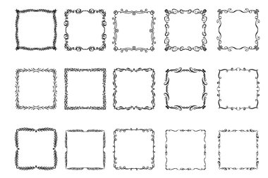 Vektör Kaligrafi Süsleme Koleksiyonu. Zarif geçmişe dönük tasarım elementleri ayarlandı. Klasik grafik süslemesi. Vektör illüstrasyonu