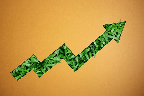 Esg Conceito Cuidado Ambiental Craft Paper Cut Como Gráfico Seta — Fotografia de Stock