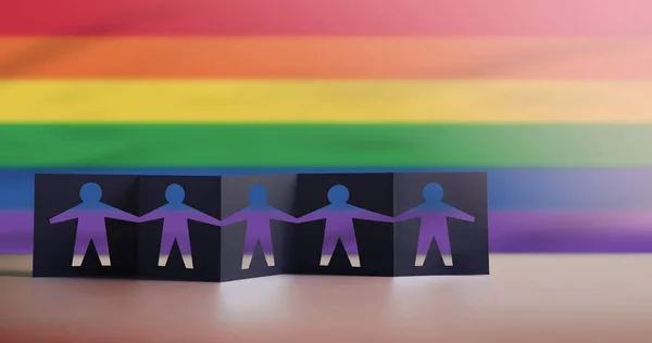 Lgbtq Concepts Pride Month Sign Gender Human Rights Protest Paper — Stock Photo, Image