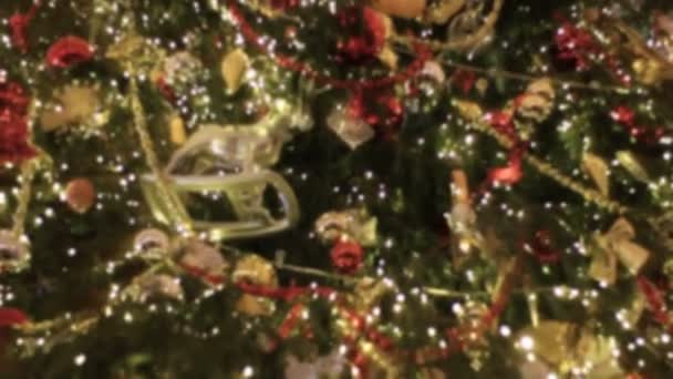 Размытый абстрактный новый год и Рождество фон — стоковое видео