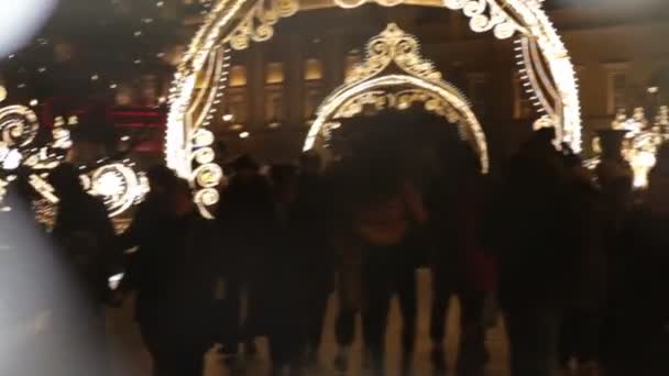MOSCOW, Ryssland - DECEMBER 21, 2019: Människor — Stockvideo