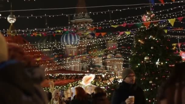 МОСКВА, РОССИЯ - 23 ДЕКАБРЯ 2019 года: Рождество — стоковое видео