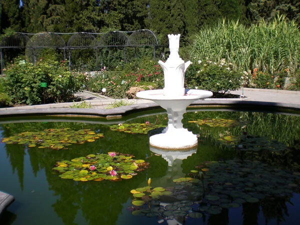 Fuente en el jardín botánico Nikitsky — Foto de Stock