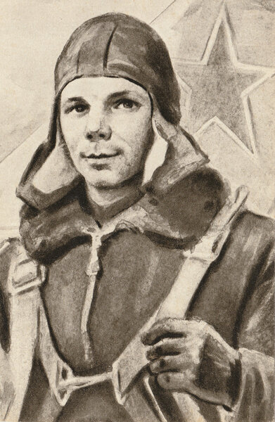 Picture postcard Yuri Gagarin