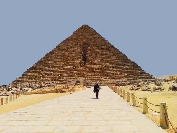 Pyramid Menkaure Giza Plateau August 2021 Cairo Egypt — ストック写真