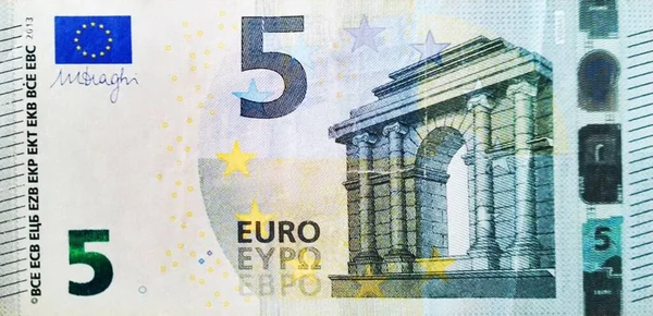 Vista Sobre Notas Euro — Fotografia de Stock