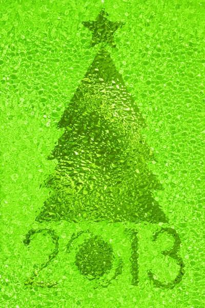Christmas tree crystal green background — Stock Photo, Image