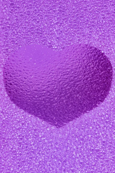 Frozen violet heart — Stock Photo, Image