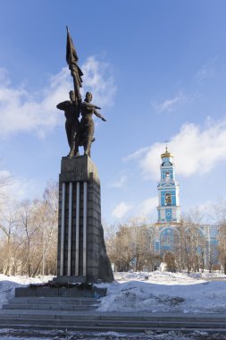 anıt komsomol, ural ve ascension Kilisesi Yekaterinburg, Rusya