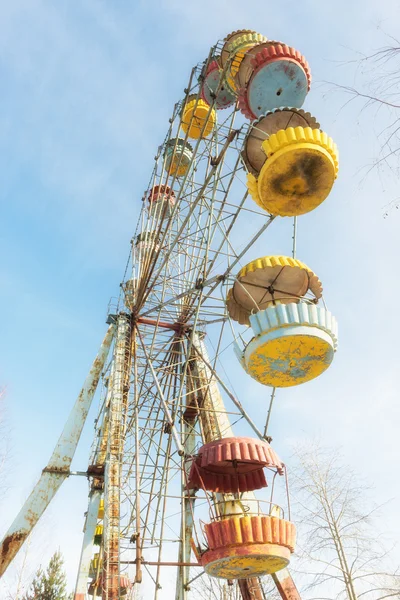 Cabanes de la grande roue abandonnée, Pervouralsk, Oural, Russie — Photo