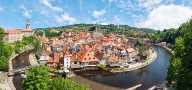cesky krumlov Kalesi ile tarihsel bir parçası Panoraması ve