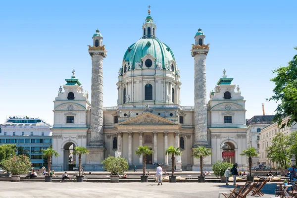 Karlskirche (st. charles kostel), Vídeň (wein) — Stock fotografie