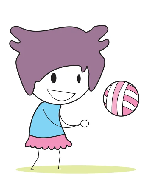 Girl volley ball — Stock Vector