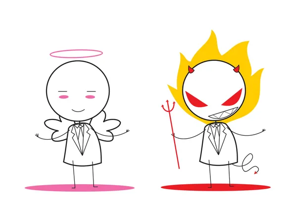 Devil and angel Royalty Free Stock Illustrations