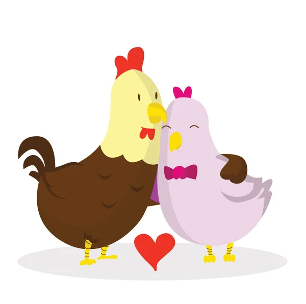 Rooster love — Stock Vector