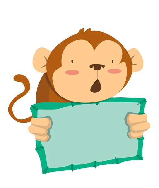 Monkey banner — Stock vektor