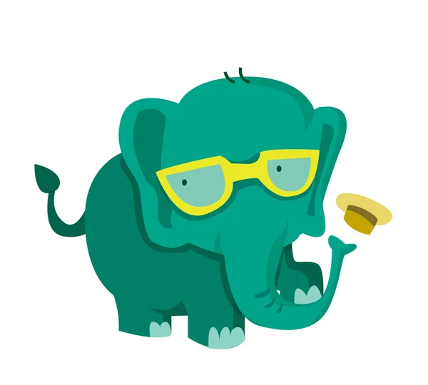 Funny elephant — Stock Vector