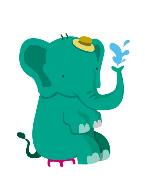 Funny elephant — Stock Vector