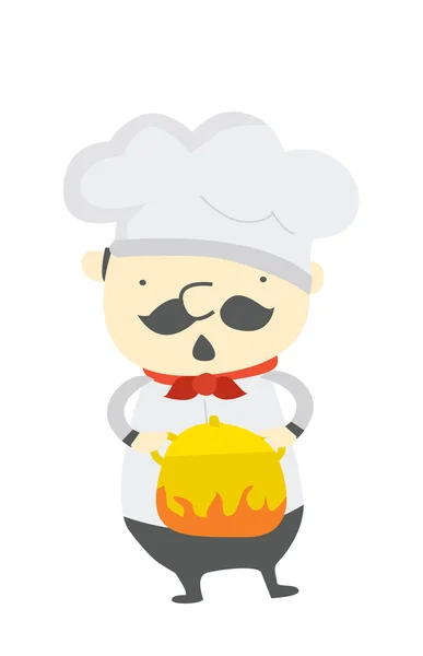 Chef cooking — Stock Vector