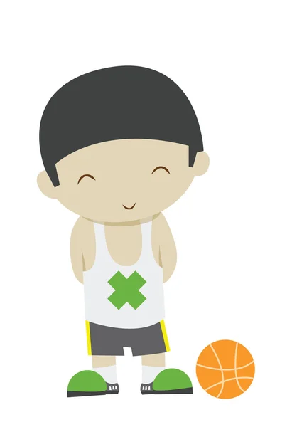 Jugador de baloncesto feliz — Vector de stock