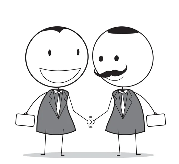 Handshake with senior businessman — Stock Vector