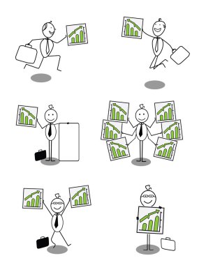 işadamı grafik yukarı kümesi