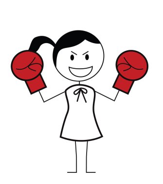 iş kadını boks