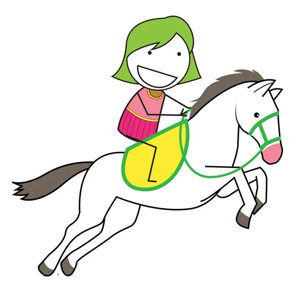Dziewczyna konia — Wektor stockowy