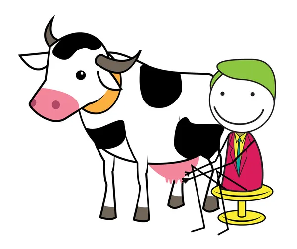 Vacas lecheras — Archivo Imágenes Vectoriales